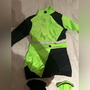 Shego Long Sleeve Top/Skort Halloween Costume Set - XS